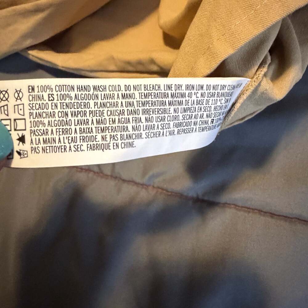 Cropped Trench Jacket Forever 21 Size M Tan Buttons Long Sleeve Trendy Crop - Picture 6 of 7
